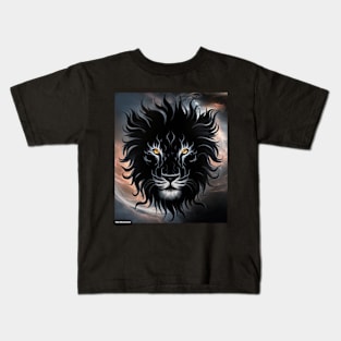 lion dark sun Kids T-Shirt